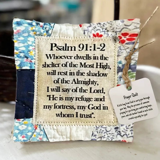✝️Best Encouraged And Blessed Gift-Prayer Quilt with cross inside