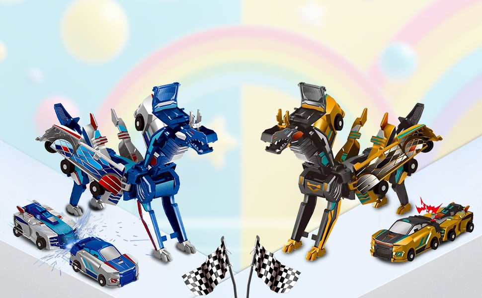 2025 New product 💥 Collision Transforming Dinosaur Car Toy