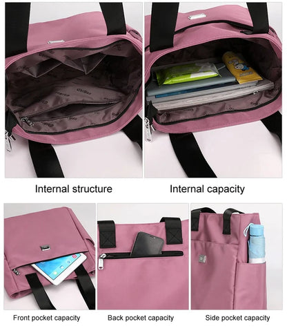 🔥Large Capacity Water Repellent Multi Pocket  Shoulder Bag👜